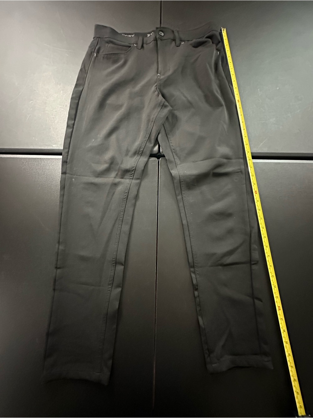 Rugby University Men's Slim Black Dress Pants
